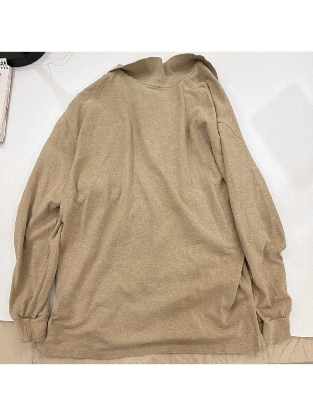 Polo Ralph Lauren Men's Polo Shirt 2XL Classic Fit Long Sleeve Beige Cotton